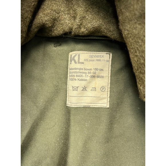 VTG 80s KL SEYNTEX GERMAN DUTCH MILITARY FIELD JACKET Wool Liner 42 BORSTOMVANG - Picture 2 of 16